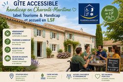 Gîte accessible handicap en Charente-Maritime